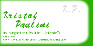kristof paulini business card